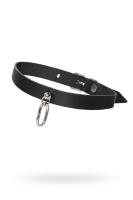 Чокер Pecado BDSM, с овальным кольцом, натуральная кожа, черный (УТ-00003070)