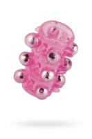 Насадка с бусинками TOYFA, TPE, розовая, 5 см (00132659)