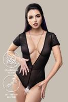 Эротическое боди Waname Abandon с короткими рукавами черное (46-48) (УТ-00004347)