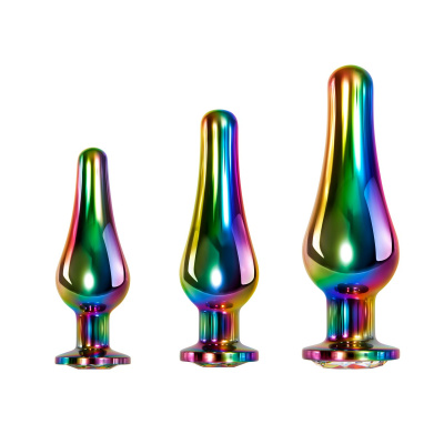 RAINBOW METAL PLUG SET Набор радужных анальных пробок (EN-BP-8539-2)