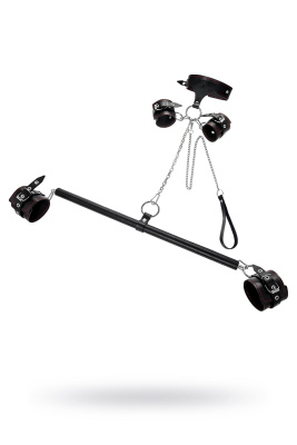 Бондажный набор Pecado BDSM, 3 точки фиксации, большая распорка, оковы, наручники, ошейник с кольцом