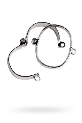Наручники/ Оковы на ноги, TOYFA Metal, серебристые, 7,5Х9,5 см (0T-00009568)