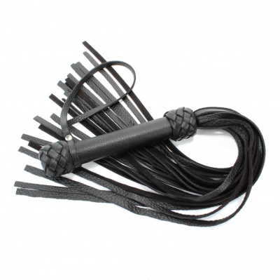 ПЛЕТЬ ИЗ ЧЕРНОЙ КОЖИ С ПЛЕТЕНИЕМ ТУРЕЦКАЯ ГОЛОВА, (54029)