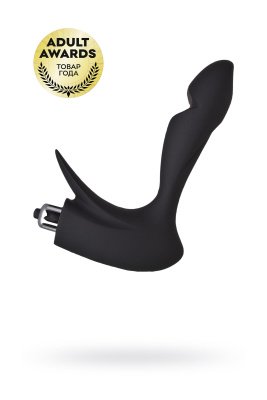 Стимулятор простаты Erotist First, силикон, черный, 14,4 см (0T-00009652)