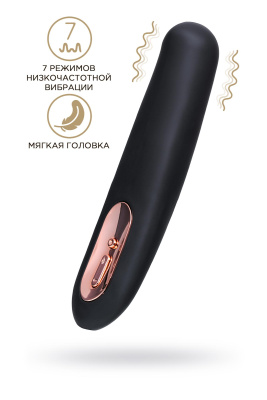 Нереалистичный вибратор WANAME D-SPLASH TSUNAMI, силикон, черный, 18,3 см (УТ-00000507)