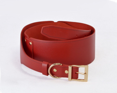 Ремень из натуральной кожи, красный XS (3418-2XS)