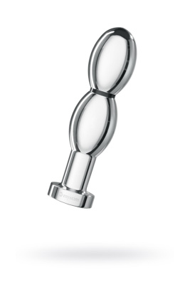 Фаллоимитатор Mystim O(h!)-thello, электростимуляция, хирургическая сталь, серебряный, 14 см (0T-000
