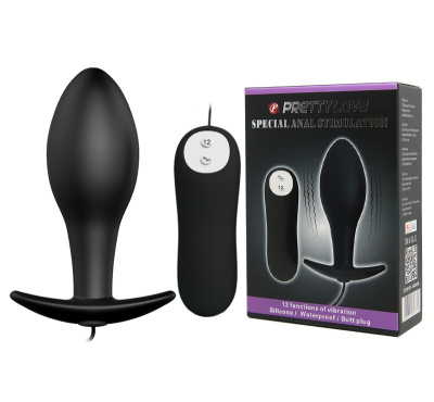ВИБРОМАССАЖЁР (ВТУЛКА АНАЛЬНАЯ) L 85 мм D 31 мм, 12 режимов вибрации (BI-040038)