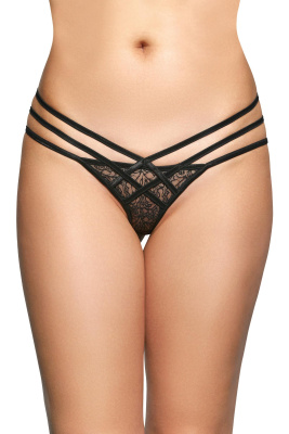 Стринги с геометрическим узором SoftLine Collection, черный, M/L (УТ-00002820)