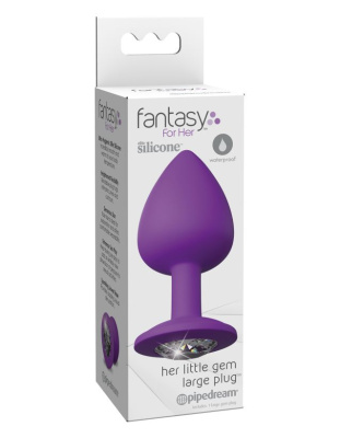 Анальная пробка со стразом большая Fantasy For Her Her Little Gem Large Plug (4951-12 PD)