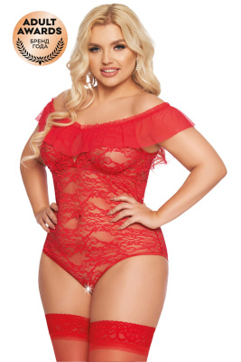 Боди SoftLine Collection Kamila, красный, XXXL (0T-00016677)