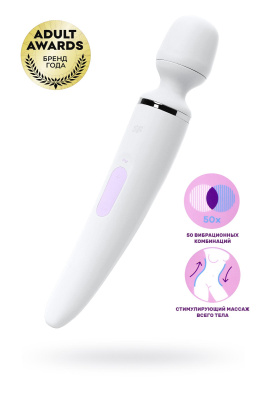 Нереалистичный вибратор Satisfyer Woman Wand, ABS пластик, белый, 34 см. (0T-00016204)
