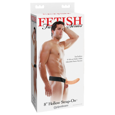 Полый страпон на ремне телесный Fetish Fantasy Series 8 Hollow Strap-On (3360-21 PD)